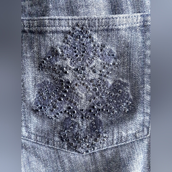 MK Embellished boot-cut Michael Kors jeans w/ bejeweled pockets - Picture 4 of 11